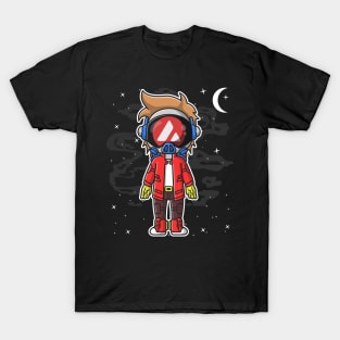 Hiphop Astronaut Avalanche AVAX Coin To The Moon Crypto Token Cryptocurrency Wallet Birthday Gift For Men Women Kids T-Shirt